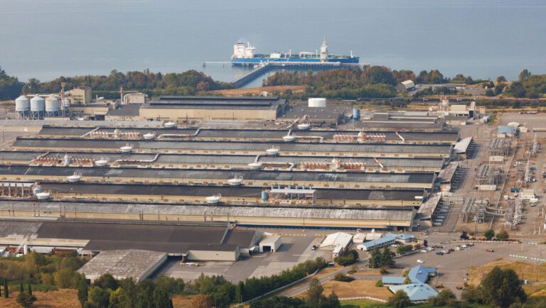 The curtailed Intalco aluminum smelter in Ferndale.