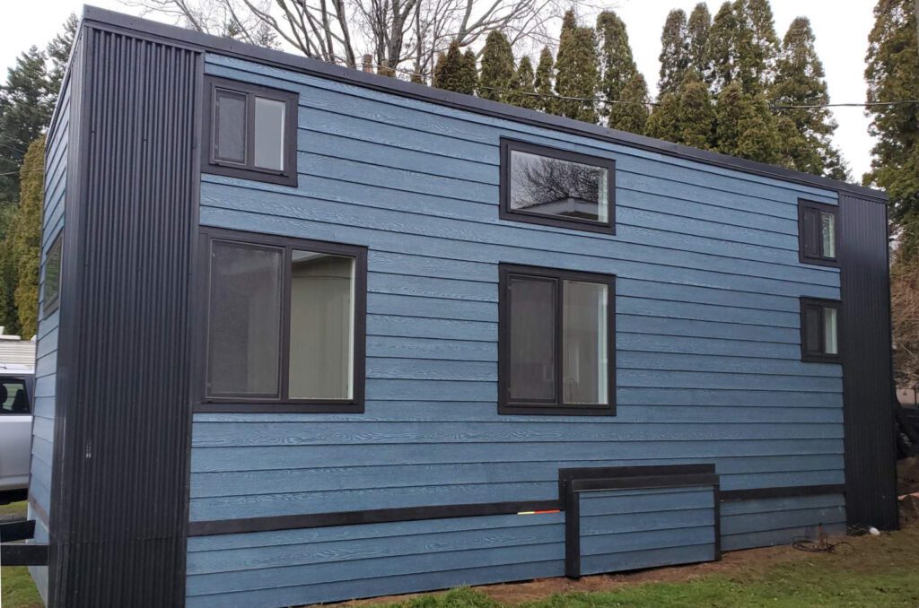 One of Bellis Fair Tiny Home Park's homes.