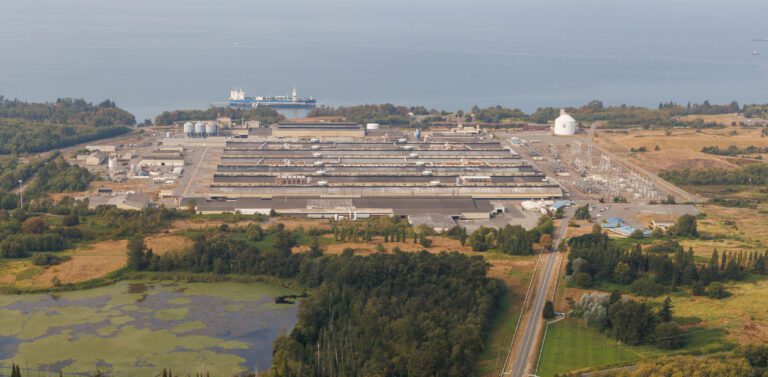 An aerial view of Intalco.