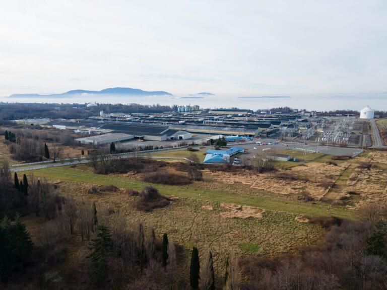 The curtailed Intalco aluminum smelter in Ferndale.