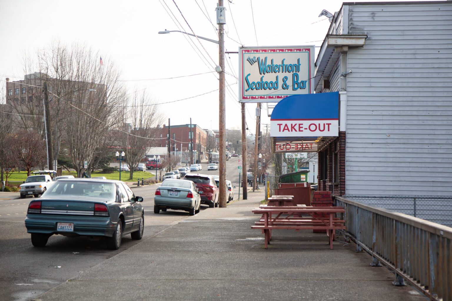 The Waterfront Seafood and Bar off Holly Street.