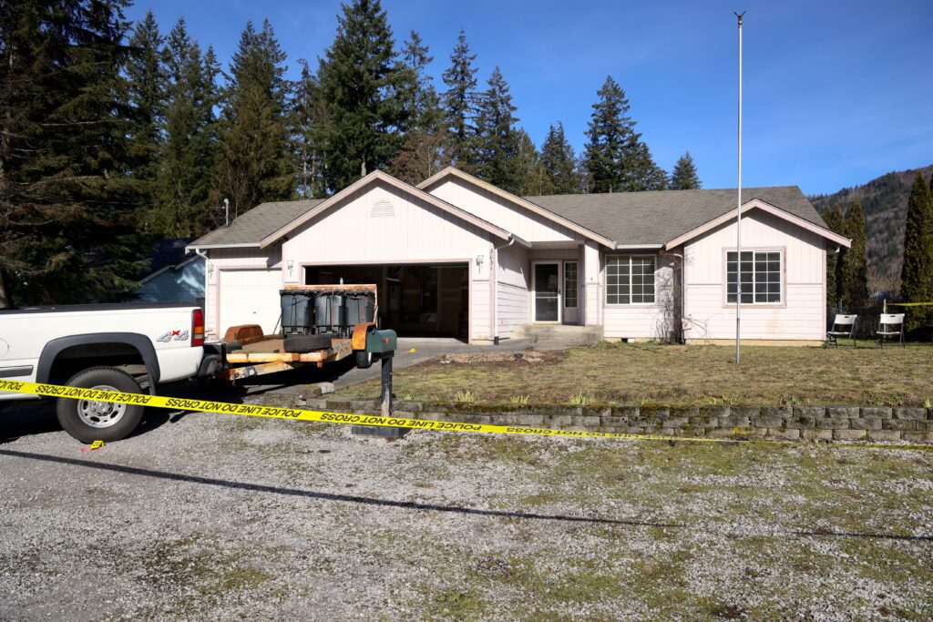 The house of Joel Young's neighbor who started the fire.