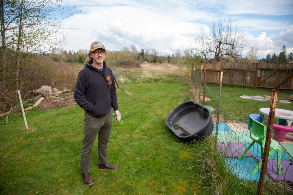 Lil Sprouts owner Jason Polverari stands where they plan to construct a second building.