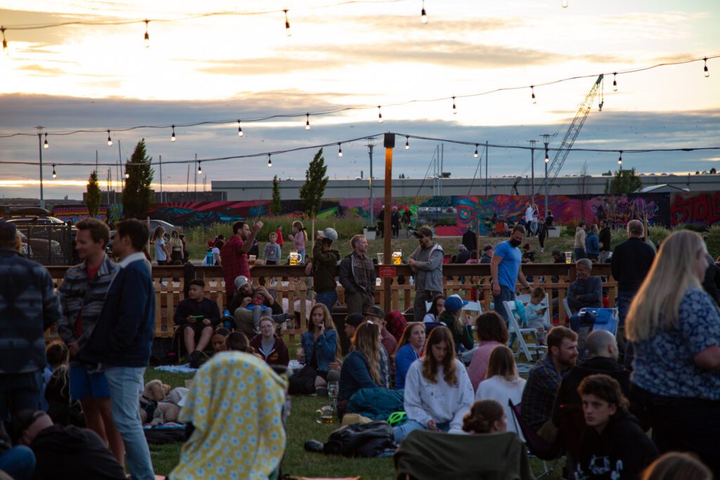 Hundreds of people covered the Kulshan Trackside Beer Garden waiting for the sun to set to watch the fireworks.