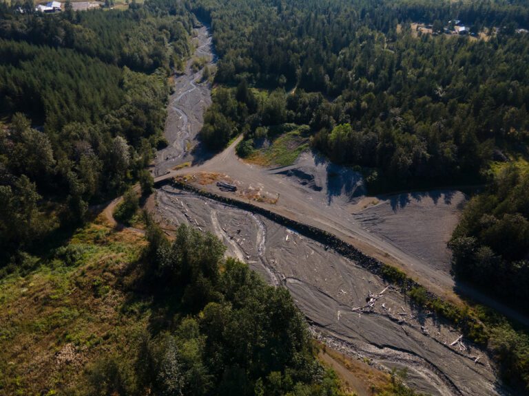 A top-down view of Swift Creek.