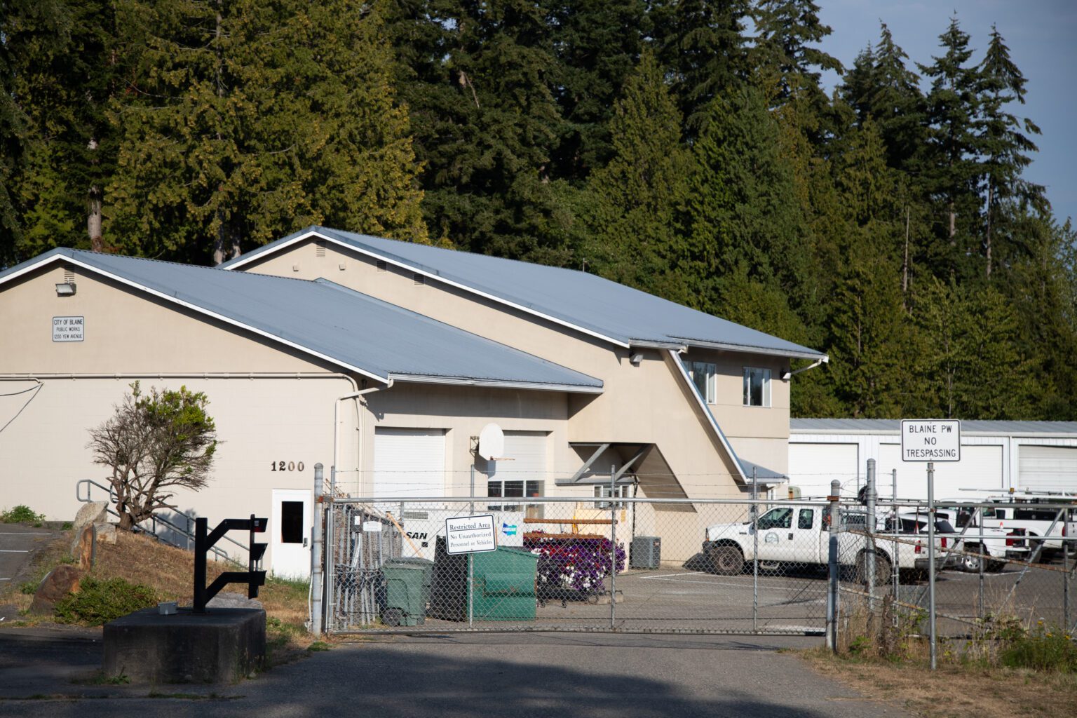 The city's public works building.