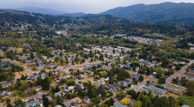 An aerial view of Bellingham.