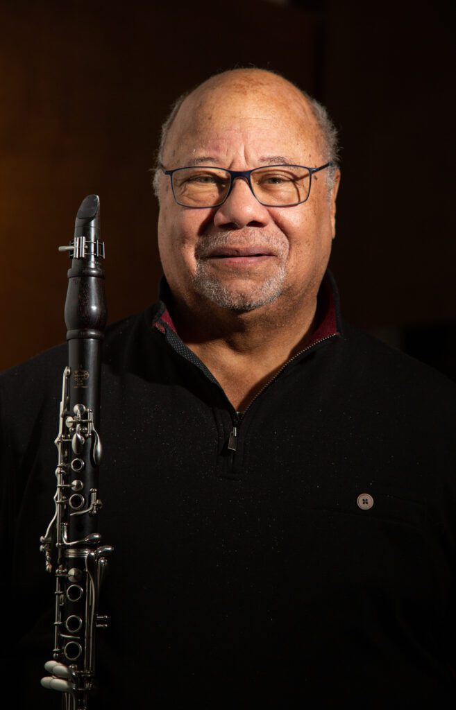 Skip Williams with his clarinet.