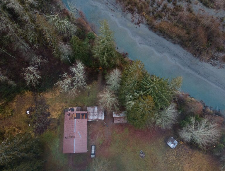 A top-down view of the Whatcom Land Trust recently purchased 8 acres off of Sax Road.