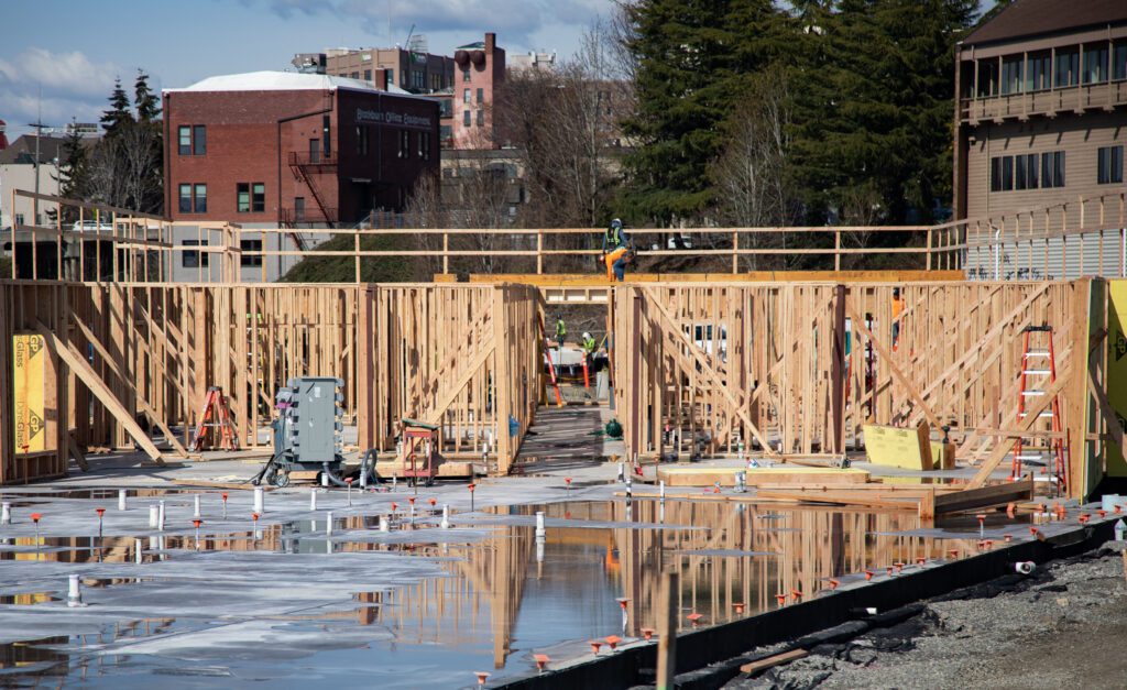 Construction at the Millworks project location.