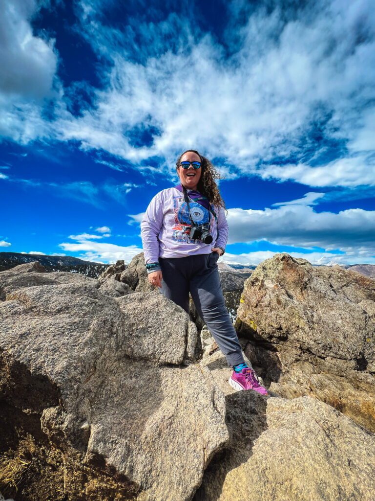 Outdoor recreationist Molly Kelly at Lost Gulch Overlook