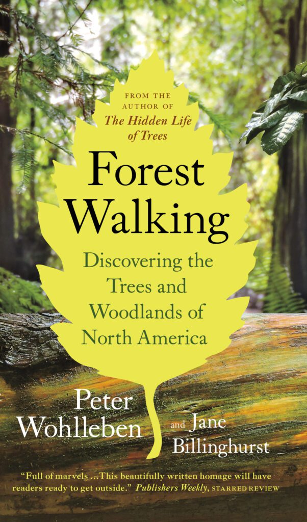 The book cover for “Forest Walking” uses dense forests as the background.