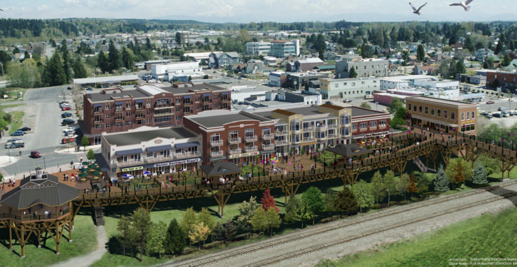 Redevelopment concept for the Blaine boardwalk once completed.