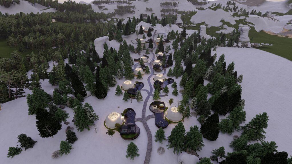 A 3D rendering of how the Oculis Lodge will look once finished.