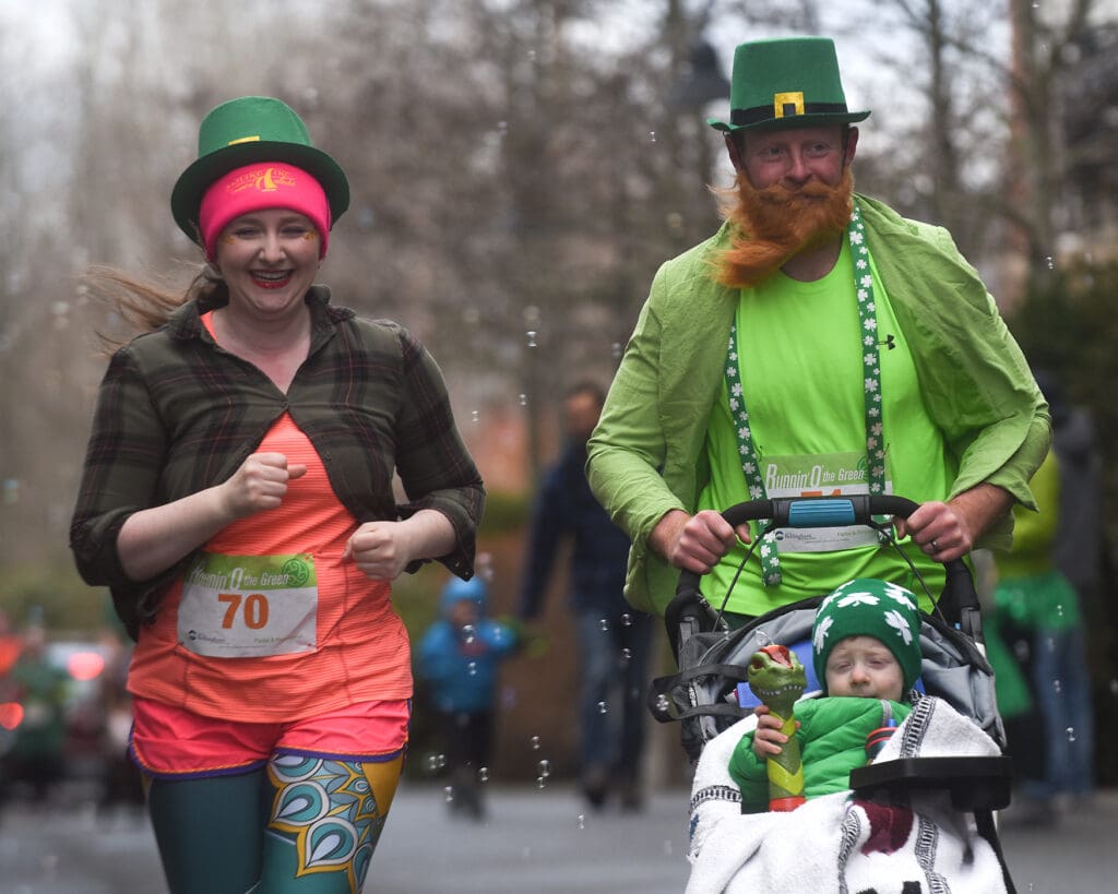 Dressed as leprechauns