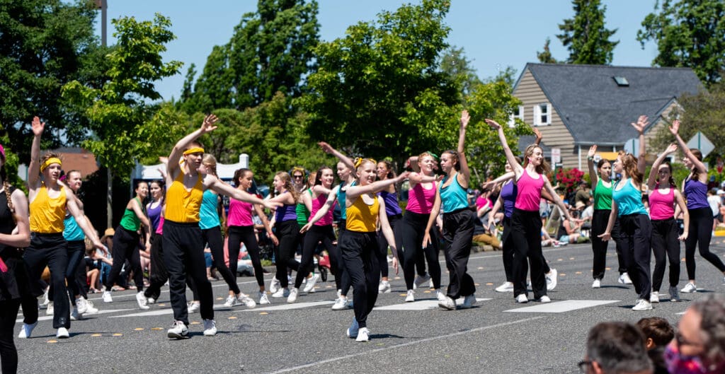 Dancing for Joy dancers perform a routine.