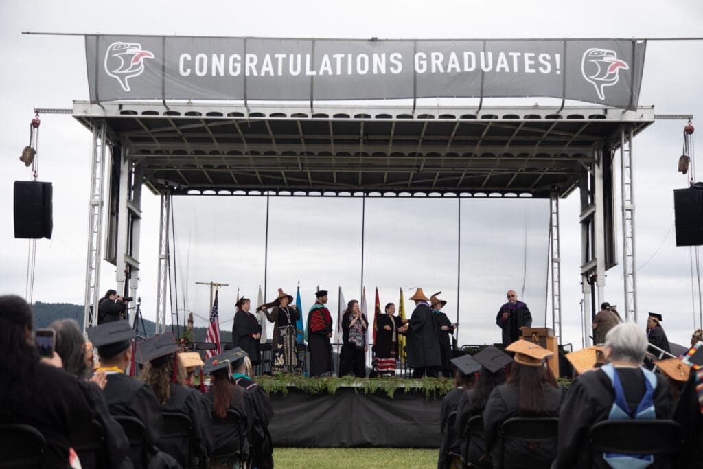 More than 150 students crossed the stage after earning a degree or certificate from Northwest Indian College.