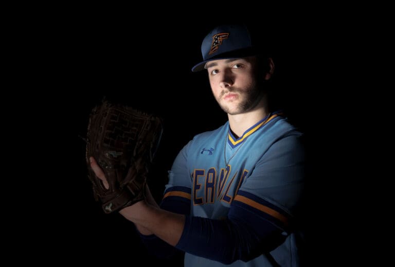 Ferndale pitcher Jake Mason poses for a portrait.