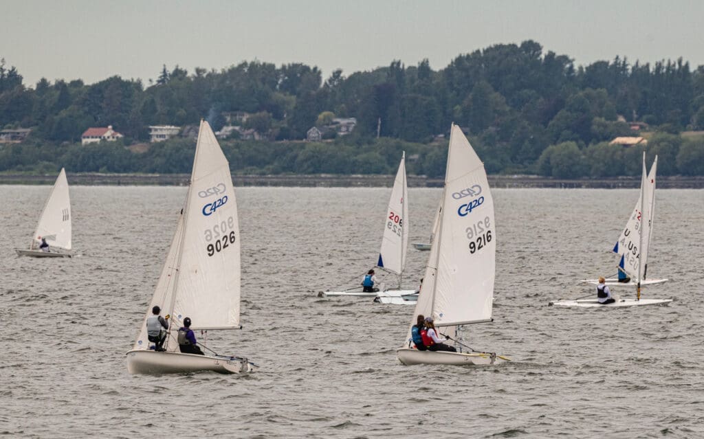 Kids ages 8 to 18 race in the Bellingham Yacht Club’s Northwest Youth Racing Regatta Saturday