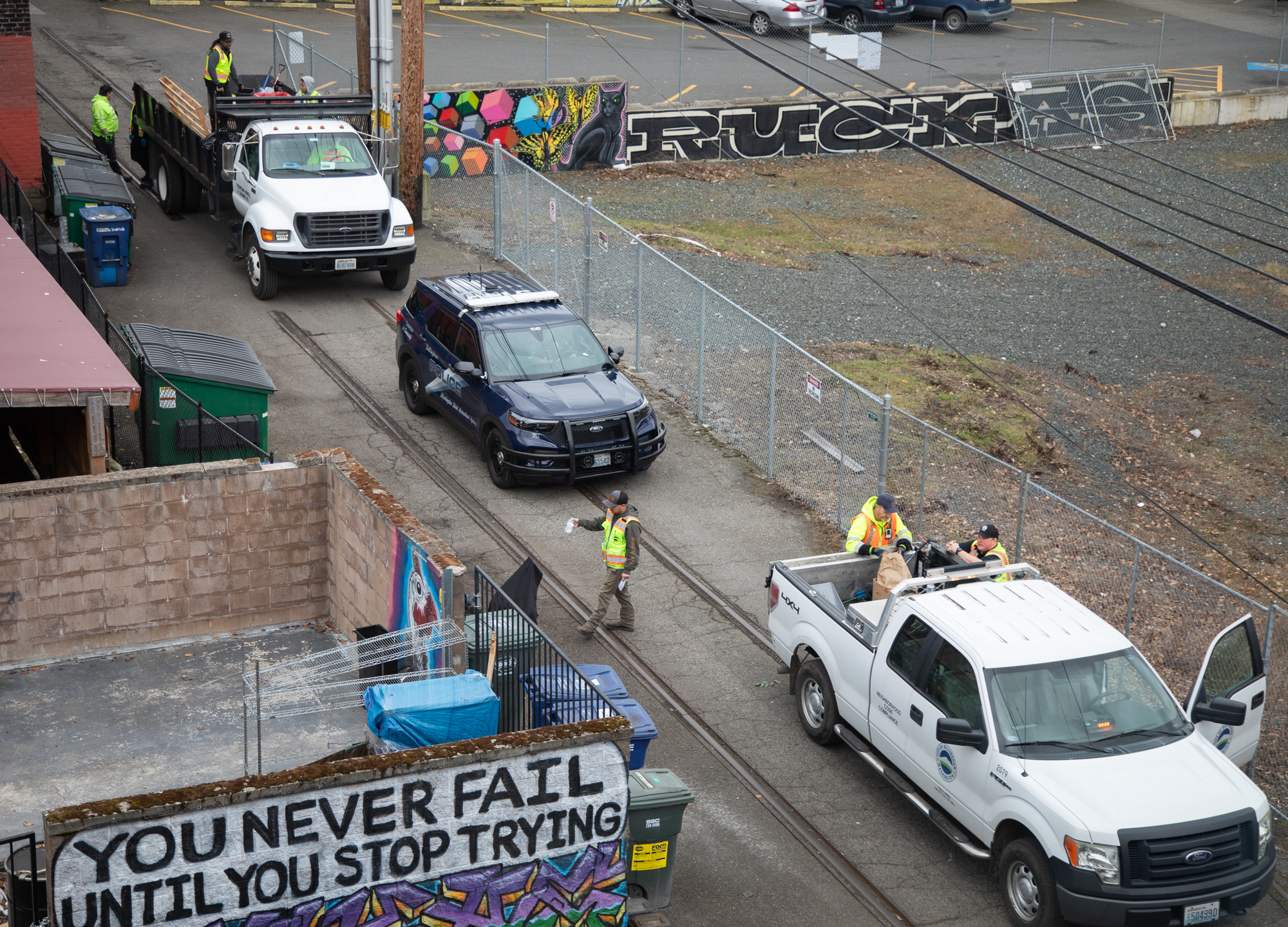 Homeless people scatter as city, business owners welcome cleaner downtown | Cascadia Daily News