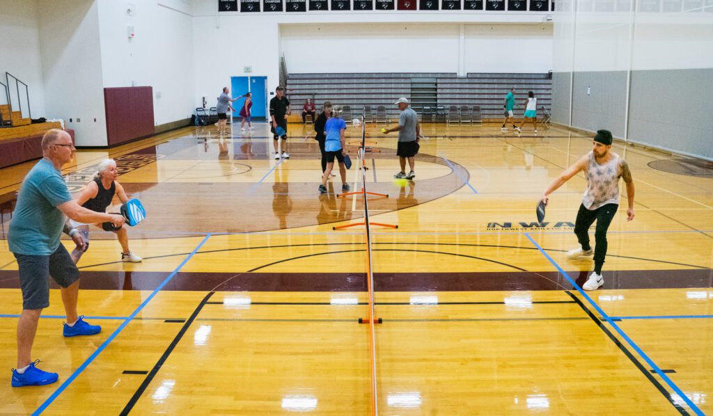 Due to heavy rain, games were moved inside to the college's basketball courts. Some players said they were impressed by the adaptability of the tournament.