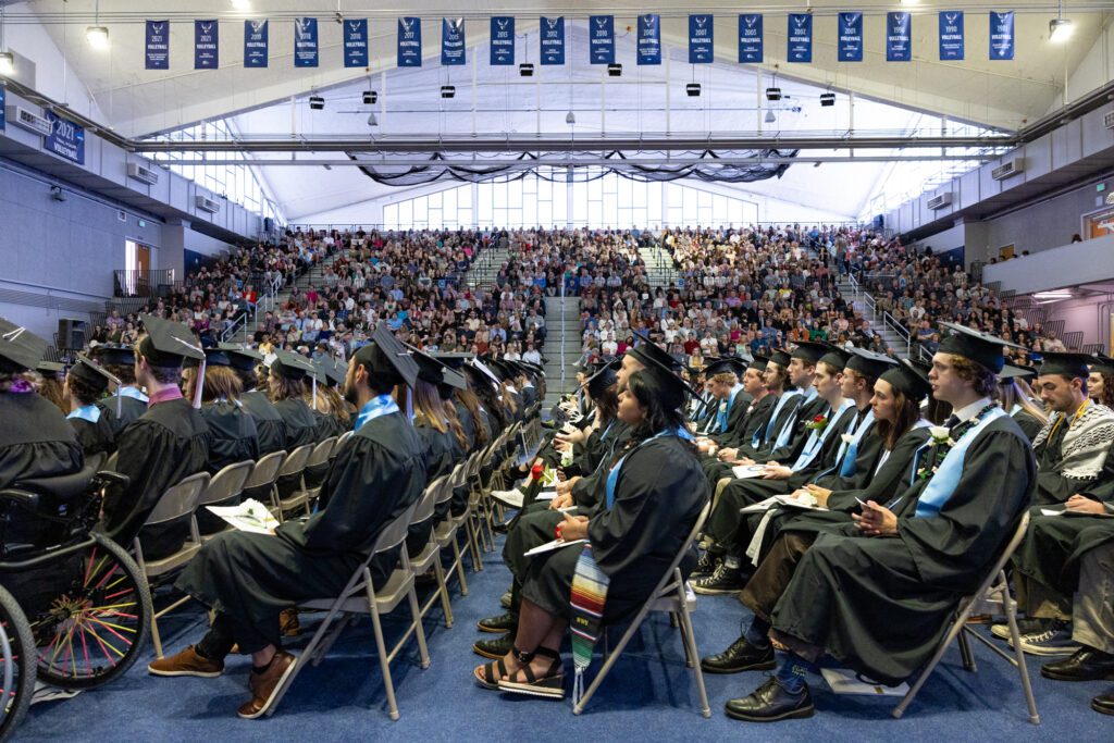 Graduates' family, friends and supporters filled Carver Gym to its max.