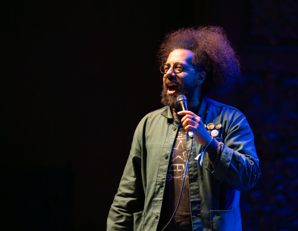 The multi-talented Reggie Watts peforms an improvised comedy and music show Saturday, Oct. 12 at Mount Baker Theatre.