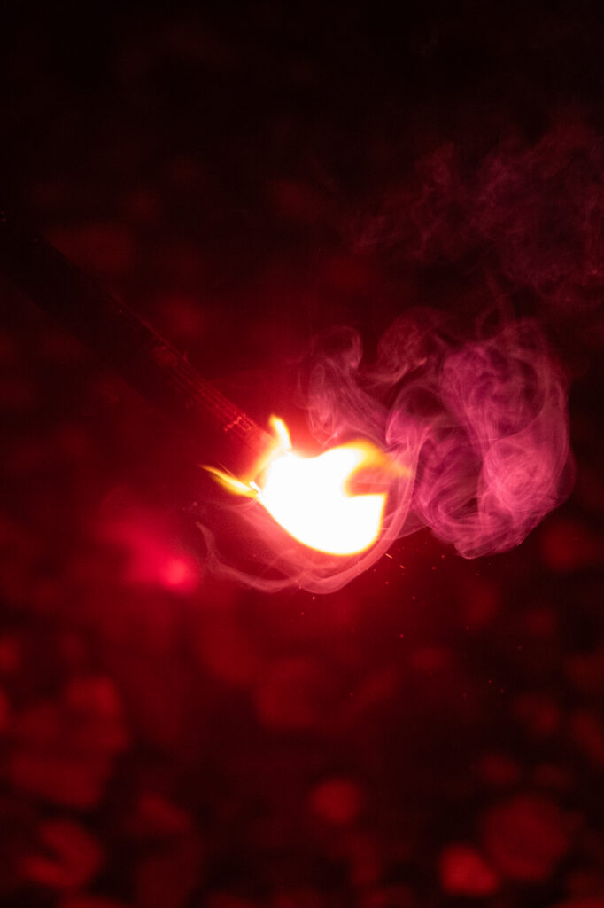 The Birch Bay Chamber of Commerce provided free flares to locals and visitors to join the celebration.