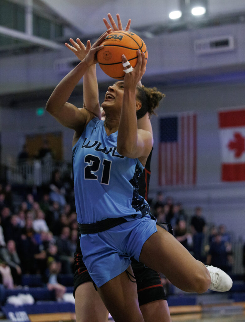 Western's Jadyn Watts takes a shot in the first quarter against Central Washington University.