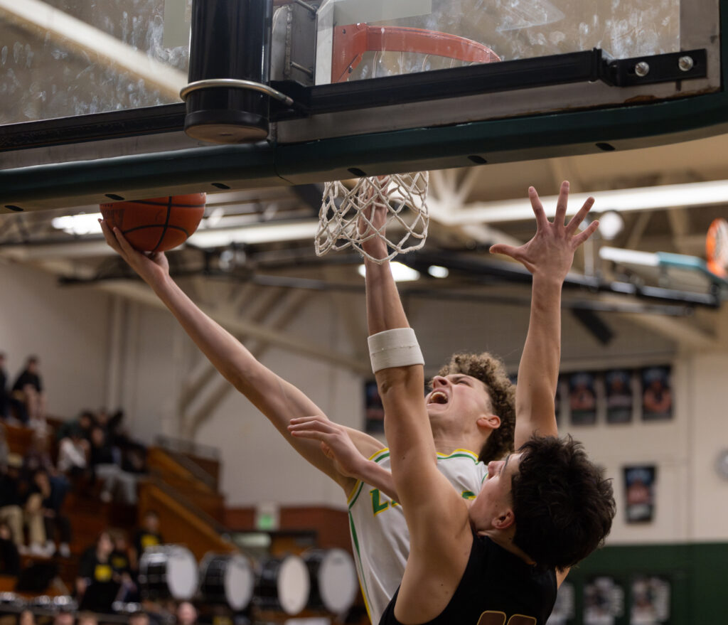 Lynden senior forward Jack Stapleton attempts a layup.