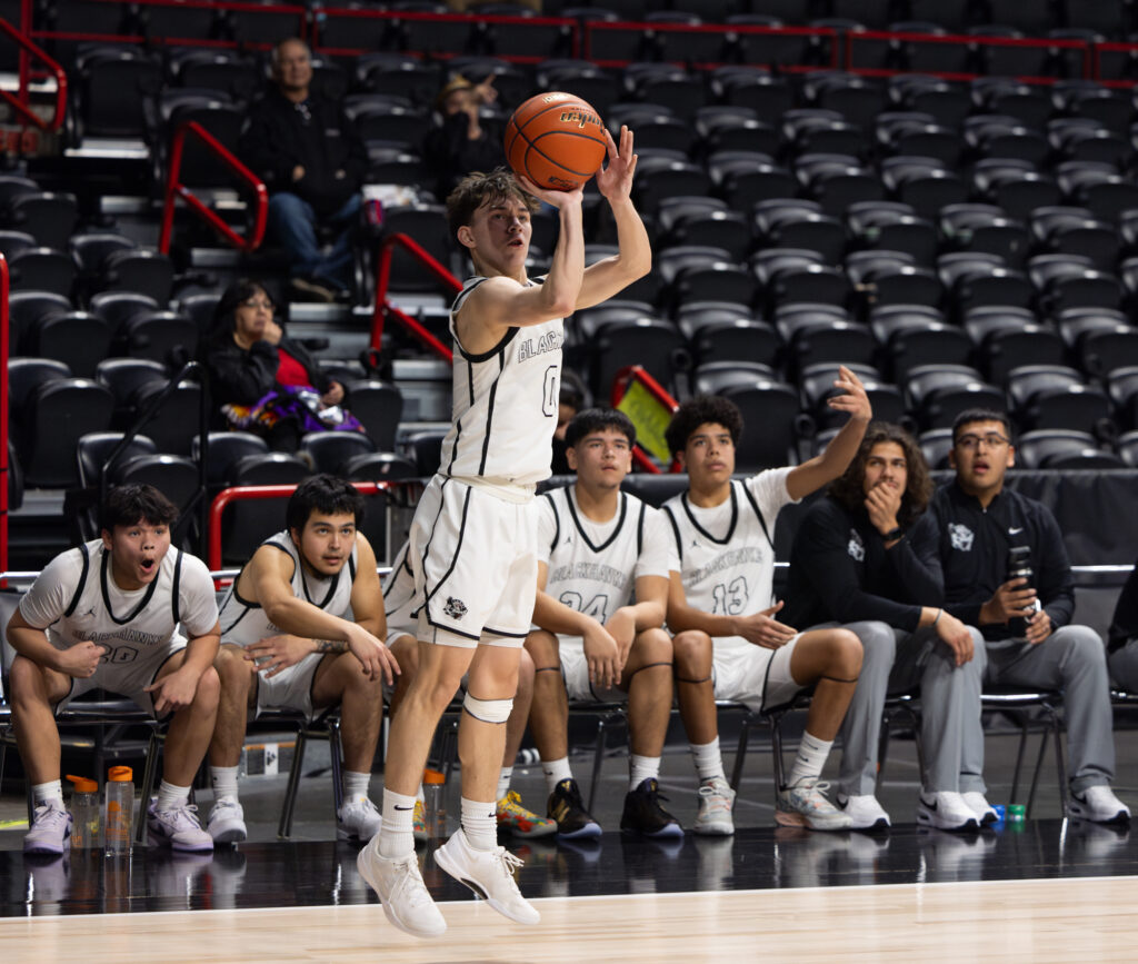 Junior guard Jerome Toby takes a 3-pointer.